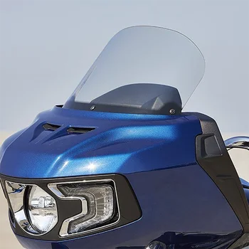 16-Инчов предното стъкло в стил мотоциклет, ветрозащитное стъкло за индийския Challenger 2020-2023, Прозрачно, темперирано, противотуманное
