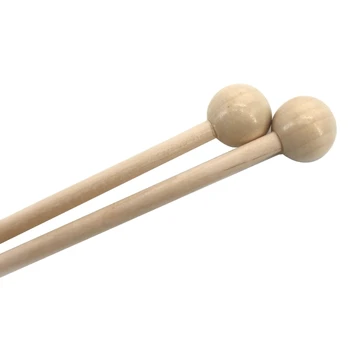 2 елемента Етерични барабанни пръчки с кръгла глава на барабанни пръчки с дървена дръжка барабана чук