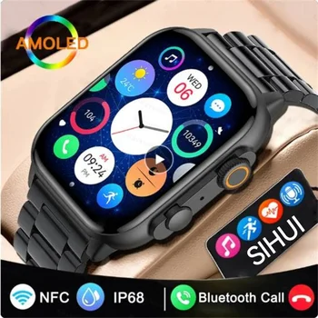 2023 Новите Смарт часовници с NFC За Мъже, AMOLED HD Екран, Винаги Показване на Времето на Повикване чрез Bluetooth, IP68, Водоустойчив Смарт Часовници За Жени, Xiaomi