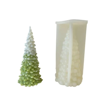 3D Коледна Свещ Силиконова Форма на DIY Ароматна Свещ във Формата На Дърво Aromath Мухъл Гипсовое Сапун Смола Плесен, Домашен Декор