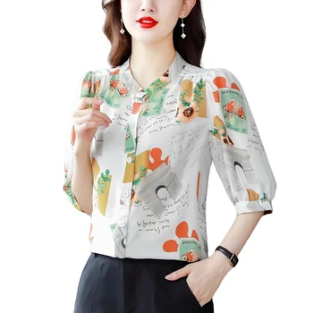 3XL Дамски пролетно-летни блузи, ризи, дамска мода, ежедневни облекла с V-образно деколте и къс ръкав, блузы с индивидуален принтом, върхове TT0790