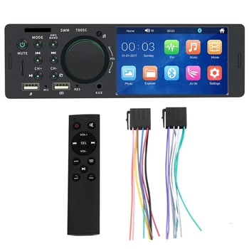 4,1-Инчов Авто Радио С тъчскрийн, Bluetooth Музикална Високоговорител MP5 Плейър TF USB Зареждане Дистанционно Музикална Аудио система Лесна За използване