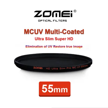 55 мм ZOMEI PRO Ultra Slim HD MCUV 18-Слойный Оптично Стъкло с UV-Филтър MC с Многослойно Покритие за Обектива на Камерата NIkon Canon Hoya Sony 55 мм