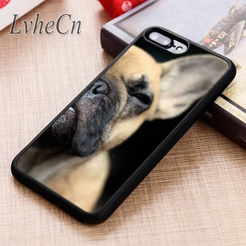 LvheCn Калъф за телефон за любителите на кучета с френски булдог за iPhone 15 14 6 7 8 plus XR XS max 11 12 Pro на корпуса