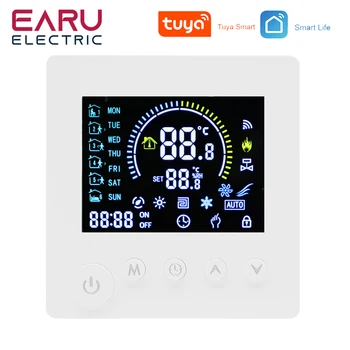 SASHA WiFi Термостат Регулатор на температурата на водата Електрически подово отопление TRV AC90V-240V 3A 16A Цифров LCD дисплей монтиран на стената