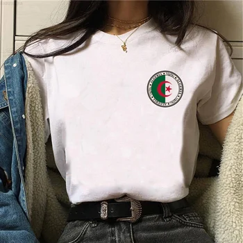 Алжирският тениска дамска лятна Тениска женски аниме дизайнер забавна дрехи
