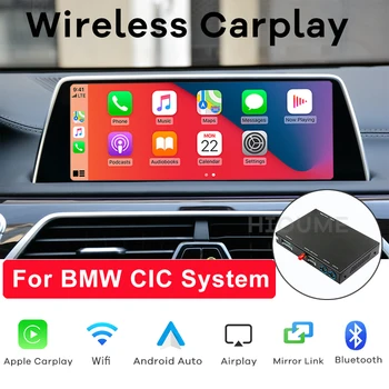 Безжична Apple Carplay Android Auto Interface Decoder-Рефлексен Линк За BMW E60 E70 E71 E84 F10 F11 F25 F26 F30 CIC Система 4G WiFi