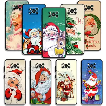 Весела Коледа, Калъф с Дядо Коледа За Xiaomi POCO X3 NFC X4Pro X5 M3 F5 Pro F1 за Mi 11 12 Lite 13 10T 11T 12X 9 9T