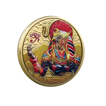 Възпоменателна монета-сувенир с изображение на орел на Бога на Слънцето на древната цивилизация на света