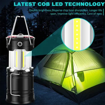 Външен авариен лампа за къмпинг Usb акумулаторна фенерче, за поддръжка на автомобила Фенер за палатка Led преносим фенер за езда