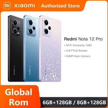 Глобалната вградена памет Xiaomi Redmi Note 12 Pro 5G Смартфон MTK Dimensity 1080 6,6 
