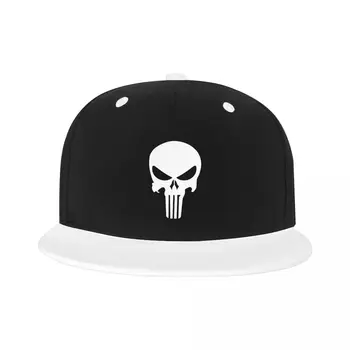 Готина шапка в стил хип-хоп с виртуален скелет и череп, градинска плоска шапка за скейтборд, бейзболна шапка за татко