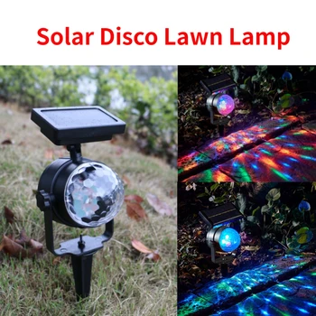Градинска Слънчева Въртяща се цветна проекционная лампа, креативна водоустойчива лампа за тревата, украса на градината на вилата, в Атмосферата, лампа за сцена, дискотеки