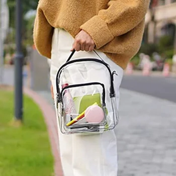 Дамски чанти от PVC Косметичка Преносима Голямата голям водоустойчива чанта за измиване на Прозрачна чанта през рамо Чанта за съхранение на козметиката