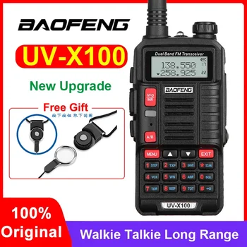 Двупосочна радиостанция Baofeng UV X100 Уоки Токи на Далечни разстояния 50 км Ham CB Радиостанция Модернизация на Baofeng UV5R UV10R UV9R Plus