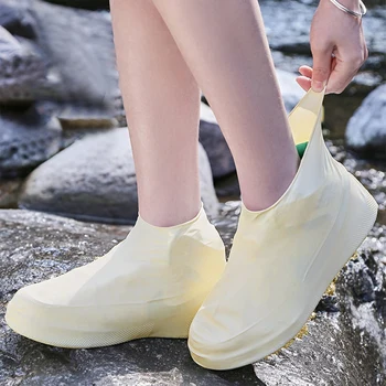 Дебели непромокаеми бахилы, силиконови протектори за обувки, Непромокаеми нескользящие унисекс обувки, за многократна употреба и аксесоари за обувки в дъждовно време