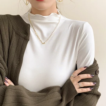 Женска тениска HELIAR с дълъг ръкав, топлинна бельо Rdible Trer Fungus, Пролетно елегантна блуза 2024, дамски универсална дреха