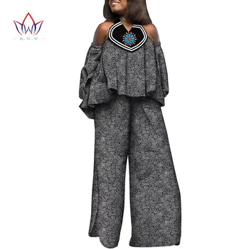 Женска традиционна африканска облекло Басейн Riche, Есенна Топ И Дълги панталони, Комплект от 2 теми, Модни Женски Облекла в Анкара, WY10347