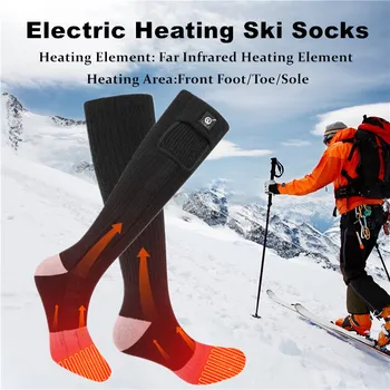 Зимни чорапи с топъл SNOW DEER, женски ски чорапи с електрически нагревател, спортни мъжки чорапи с подгряване за краката