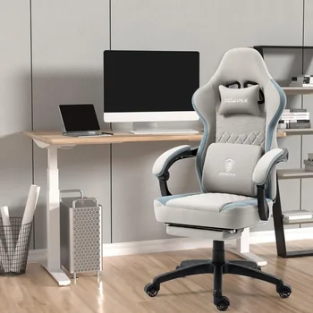 Игралното кресло от дишаща материя, компютърен стол с покет пружинна възглавница, удобно офис стол с гелевой възглавницата и чанта за съхранение