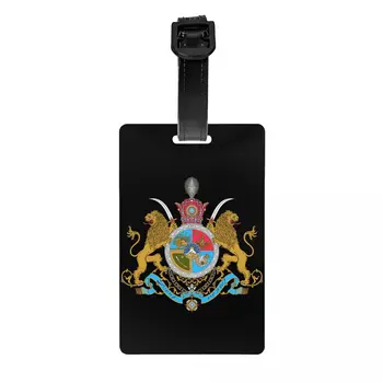 Императорският герб Иран Багажная виси етикет с участието на Иранския Лъв Пътна чанта, Куфар Защитен калъф Идентификация на етикета