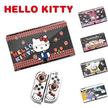 Калъф Hello Kitty Kuromi TPU за Nintendo Switch OLED NS устойчив на удари защитен калъф Нов корпус, Ергономична дръжка Аксесоари за улавяне на