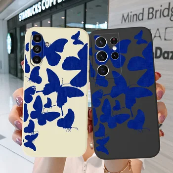 Калъф за Samsung Galaxy A20 A30 A20E A30S A50S А21 A21S A24 калъф за телефон мек силиконов синя пеперуда