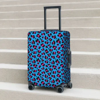 Калъф за куфара с леопардовым принтом от кожата на животните в ретро стил, пънк, защита за круиз, практичен калъф за съхранение на багаж за почивка