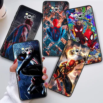 Калъф за Телефон Marvel с Човека-Паяк За Xiaomi POCO C50 C40 C31 C3 M5S X4 M4 M3 F4 F3 GT F2 F1 X3 NFC X2 Pro Черен Калъф
