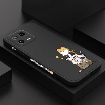 Калъф за Телефон Stacked Cats За Xiaomi Mi 13 12 12T 12S 11 11T Ultra 10 10T 9 9T 9SE 8 Pro Lite 5G Течен Силиконов Калъф