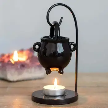 Керамична горелка за етерично масло за йога, Плавильная печка, Свещник за чаени свещи, Аромадиффузор за дома в чест на Housewarming в хола