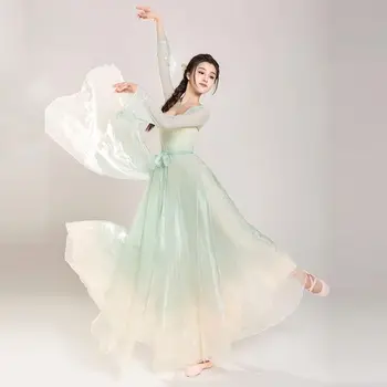 Класическа рокля за класическия танц Hanfu Immortal, с наклон, струящийся дух, рокля за изказвания, китайски танц костюм Big Swing