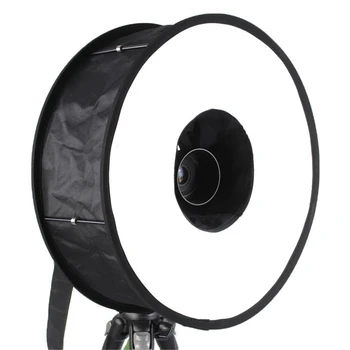Лесно складываемый кръгъл софтбокс, сгъваема околовръстен софтбокс за фотовспышки SpeedLite, работилница макро фотография, студийно осветление DSLR
