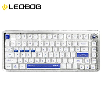 Механична клавиатура LEOBOG K81 с потребителски подложка RGB, трехрежимная безжична клавиатура с възможност за 