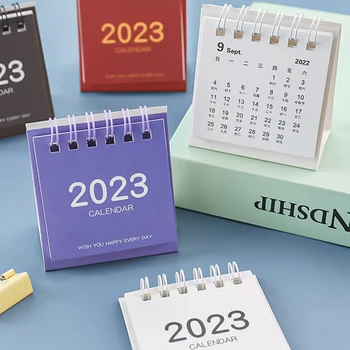Мини поставка Календар, Настолен Календар на макарата Настолен Календар Настолна книга Дневник Годишната програма за Юли 2022 - декември 2023