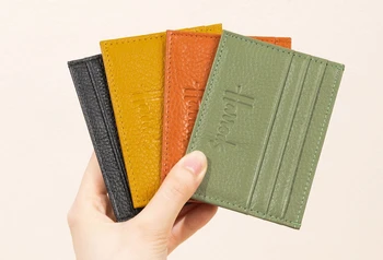 Мини Чантата Harrod Richmond Leather Card Отвори С Биркой Вътре, Черен, Зелен, Син