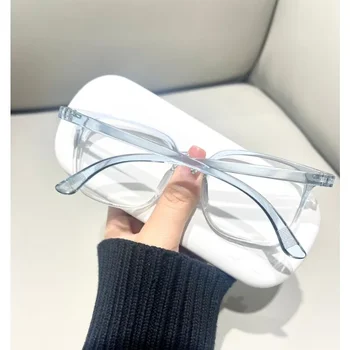 Модерен ретро-индивидуалност, корейската версия, антисиневые градиентные очила със сини ръбове, които могат да се комбинират с късогледство голямо лице на лептин