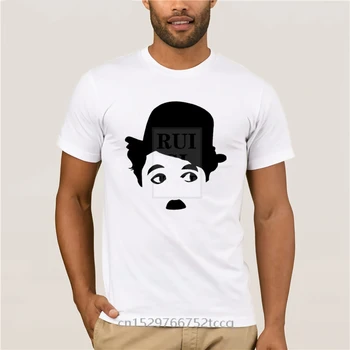 Модерна лятна тениска Charlie Chaplin Мъжки дрехи с ръкави Забавен тенденция стил Приятна памучен спортна мъжка тениска