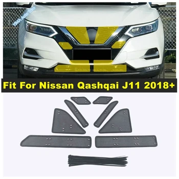 Мрежа за защита от насекоми на предната решетка на автомобила, мрежа за защита от насекоми, подходяща за Nissan Qashqai J11 2018 - 2020, черни външни аксесоари