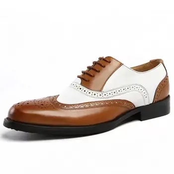 Мъжки обувки за Нова резбовани голяма, за да е подходяща по цвят до тази тенденция Универсална мъжки бизнес кожени обувки за млади хора