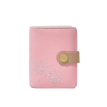 Нов мрежи женски Чист цвят, просто женствена чанта с бродерия, Студентски многофункционална чанта за смяна на карти, чанта за карти Tide