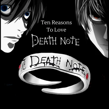 Нова Мода Аниме Death Note Пръстен Yagami Light Cosplay Подпори С Регулируема Халка На Пръста Си, За Мъжете, Жените Бижута Коледни Подаръци