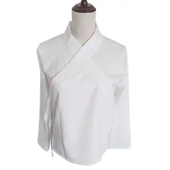 Обикновен топ в китайски стил Риза и панталони Hanfu Coatv Вътрешна тъкан на костюма е Подходящ за възрастни