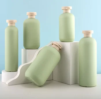 Пластмасови опаковки шампоан, гел за душ и пенящегося сапун с цвят на Авокадо, шишета за еднократна употреба, Шишета за лосион с панти капак, Пътна бутилка