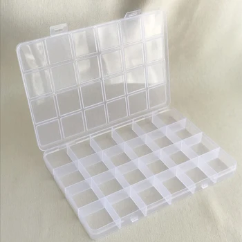 Практична Пластмасова Прозрачна кутия за съхранение на бижута, обеци, мъниста, винтового на притежателя, контейнер-организатор