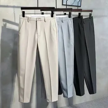 Пролетта мъжките ежедневни панталони, тънки Бизнес панталони, монтиране приятелка, еластичен колан, Корейски Класически панталони модна марка Male Z30