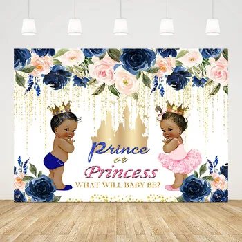 Разкриване на пода за портрет на принц или принцеса на заден план партита Сини и розови цветя по повод Златния замък Фон за снимки