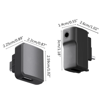 Ремонт на детайл адаптер H7JA, Съвместима с 1-инчов Панорамни екшън камери 360 ONE RS/360 One X2 и RS С Микрофонным адаптер