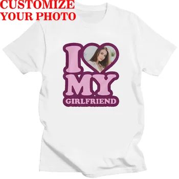 Риза I Love My Girlfriend, Тениска I Heart My-Приятелка На поръчка, Тениска GF, Подаръци За Гаджета, Костюми за Свети Валентин, Графични Върховете