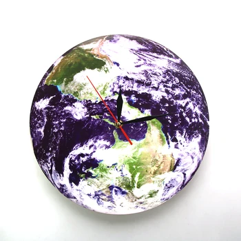 Стенен Часовник с Изглед към Деня на Земята Модерен Дизайн на Планетата Земя, за Стенни Часовници Царство е Космическото Пространство Стенни Часовници 3D Глобус Часовници Научен Подарък